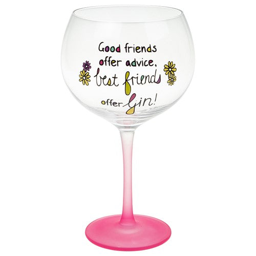 Just Saying Best Friends Offer Gin Gin Glass In A Gift Box