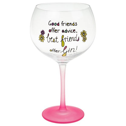 Just Saying Best Friends Offer Gin Gin Glass In A Gift Box