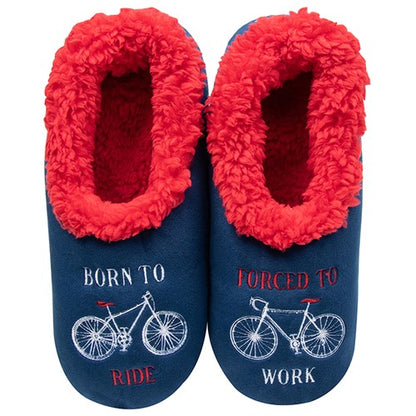 Snoozies! Born To Ride Slippers Mens Medium