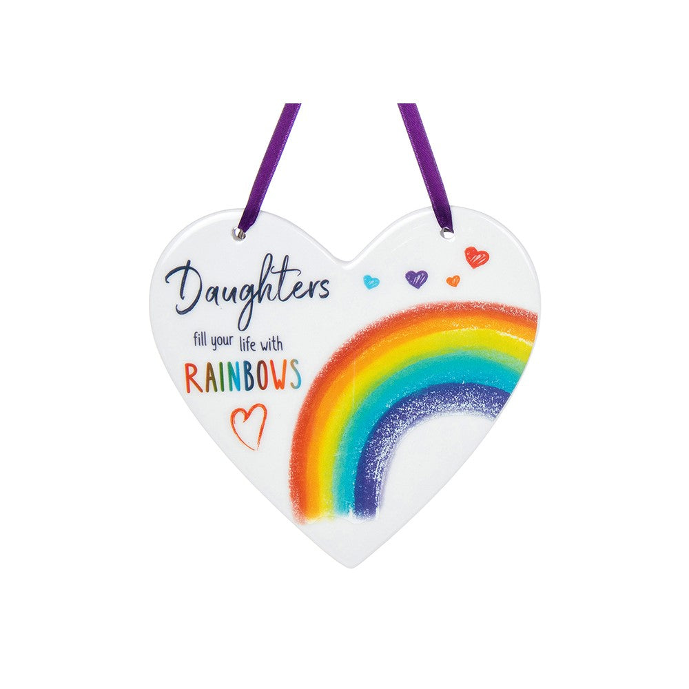 Daughters Fill Your Life With Rainbows Rainbow Plaque In Gift Box