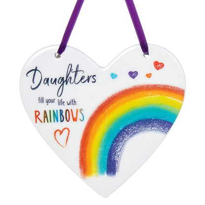 Daughters Fill Your Life With Rainbows Rainbow Plaque In Gift Box