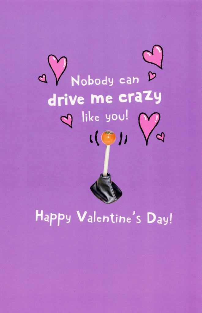 One I Love Go Steady On Gearstick Naughty Valentine's Day Card