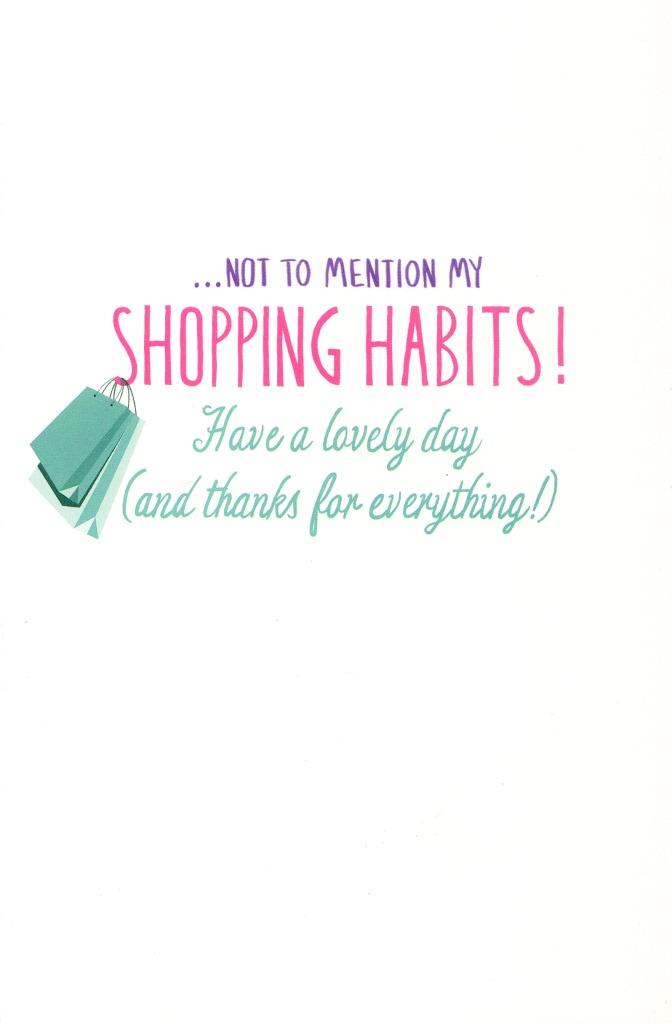 Funny Retro Shopping Habits Happy Mother's Day Card