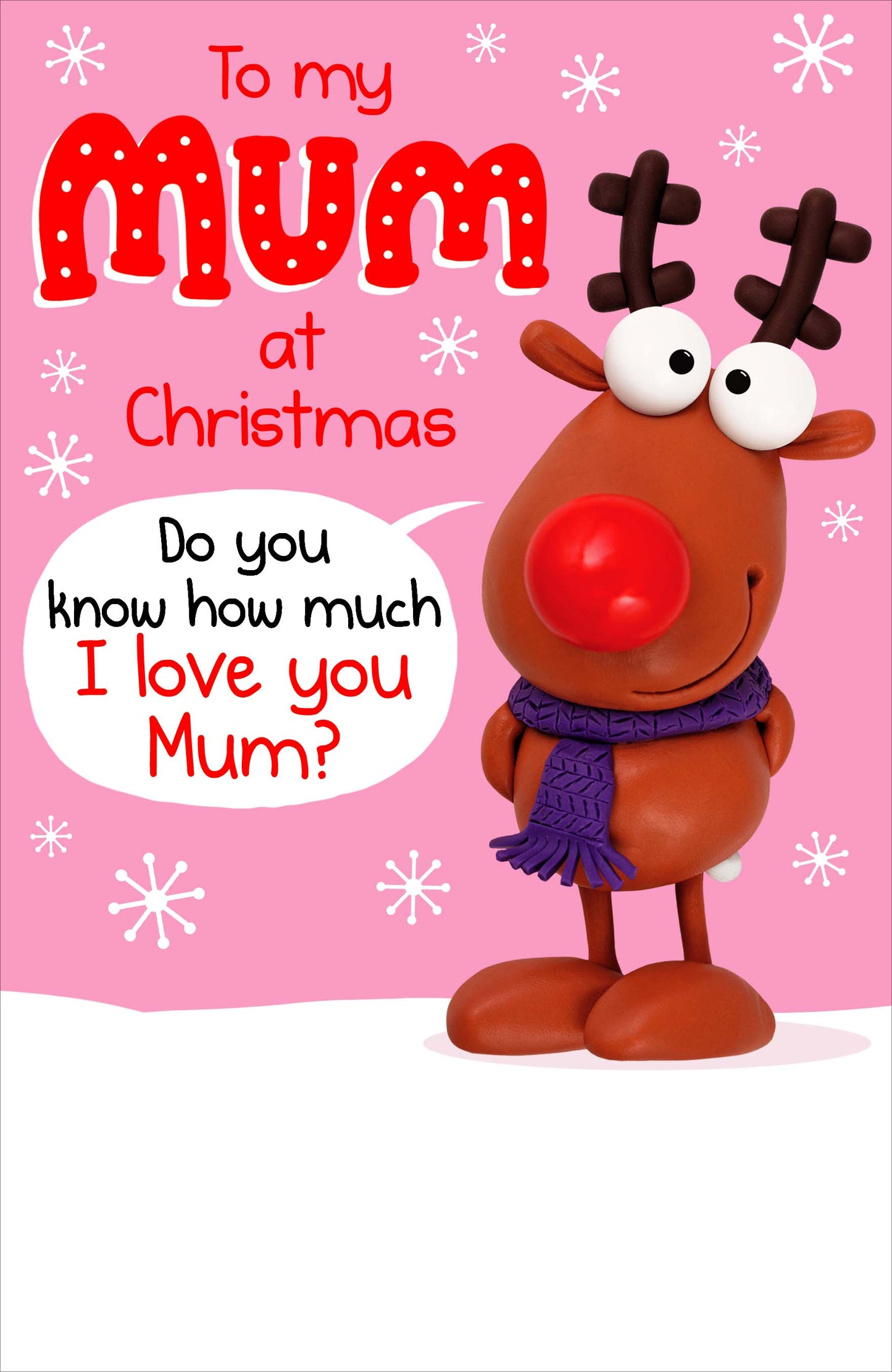 Mum I Love You This Much Pop Up Funny Christmas Greeting Card