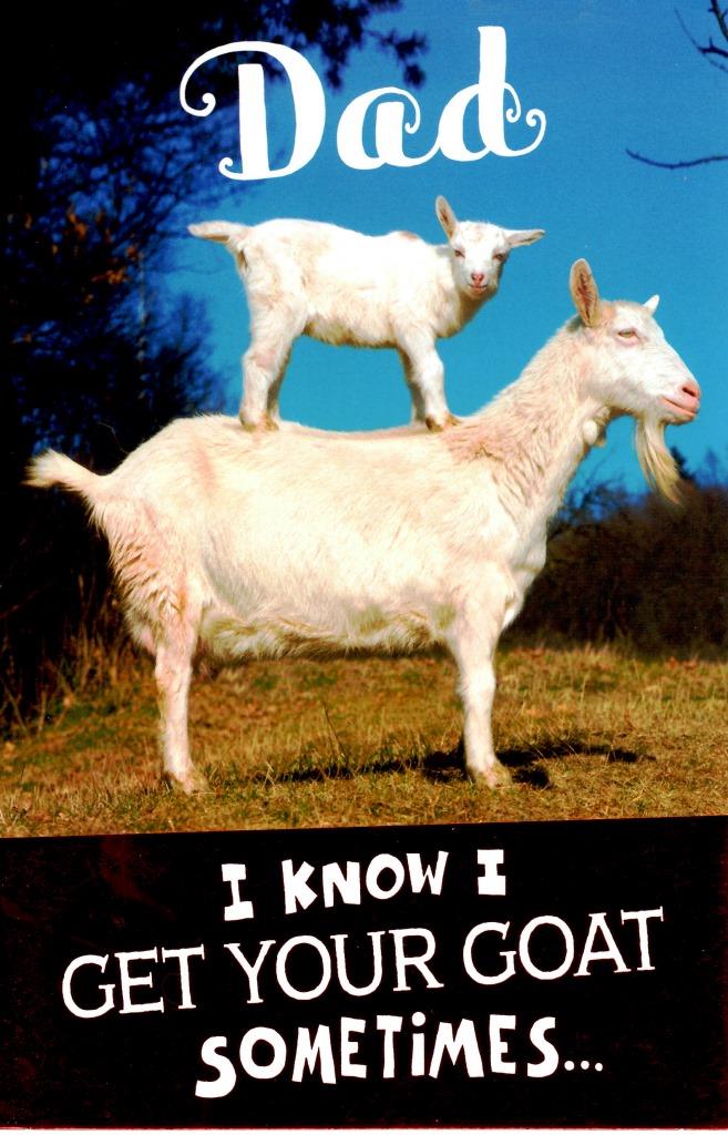 Funny I Get Your Goat Father's Day Card