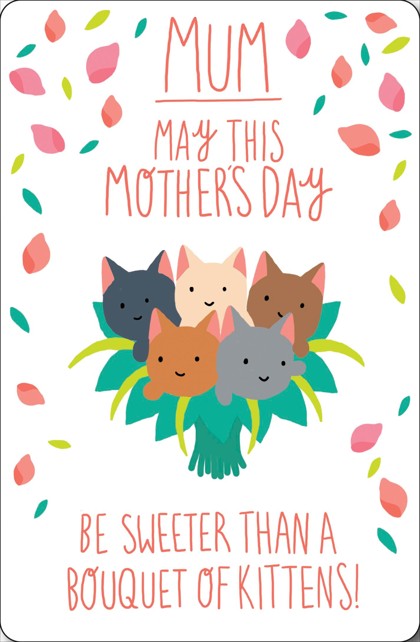 Bouquet Of Kittens Happy Mother's Day Card