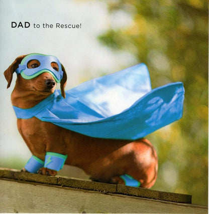 Dad To The Rescue Happy Father's Day Card