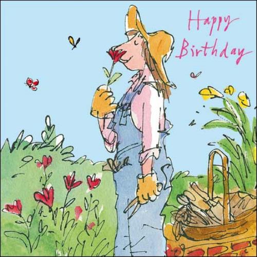 Female Happy Birthday Quentin Blake Greeting Card