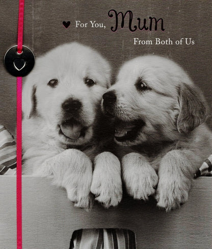Cute Puppy Mum From Both Of Us Mother's Day Card