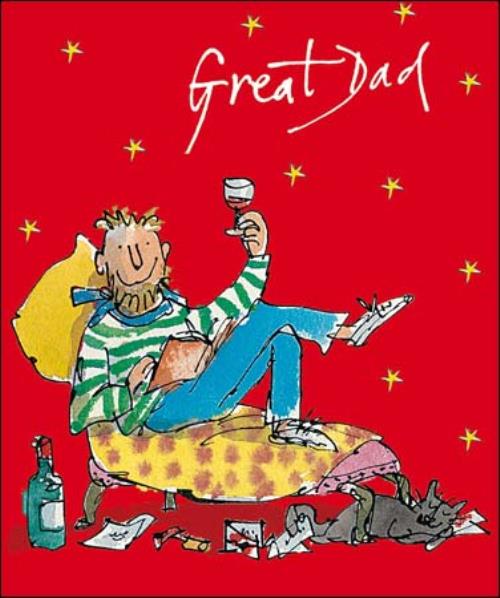 Great Dad Quentin Blake Christmas Greeting Card