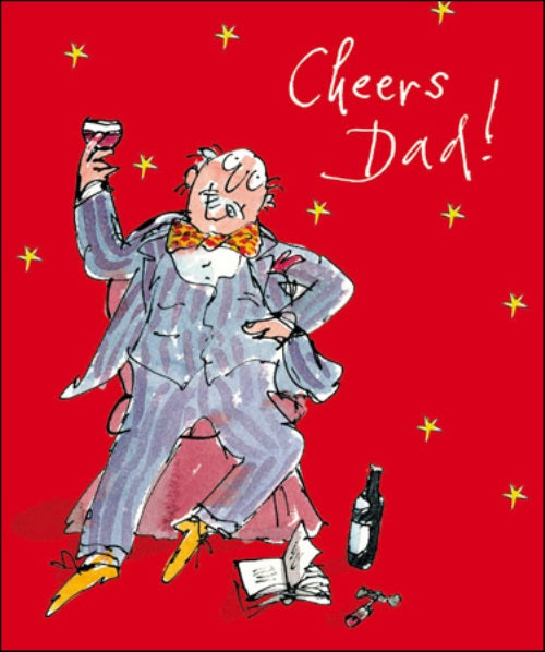 Cheers Dad Quentin Blake Christmas Greeting Card