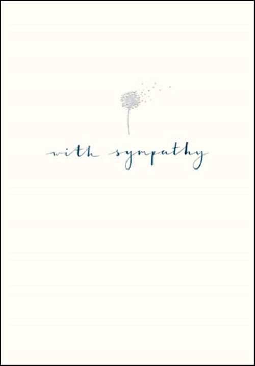 With Sympathy Simple Silver Foil Greeting Card