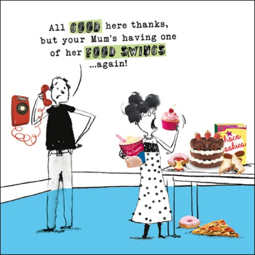 Food Swings Funny Proctor Proctor Humour Greeting Card