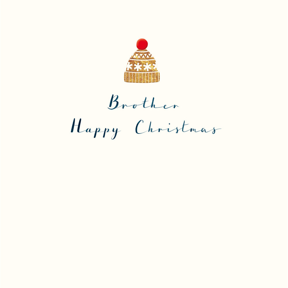 Brother Happy Christmas Gold Foiled Christmas Card