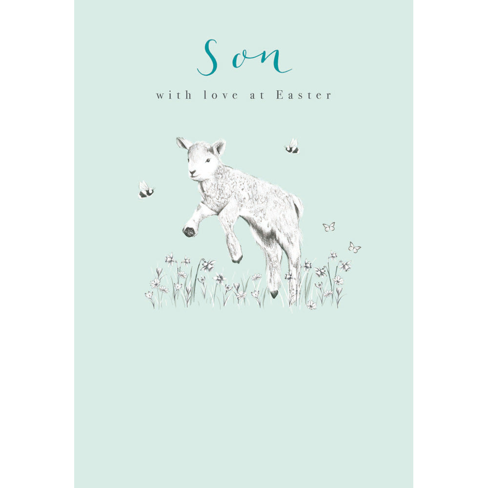 Son With Love Spring Lamb Easter Greeting Card