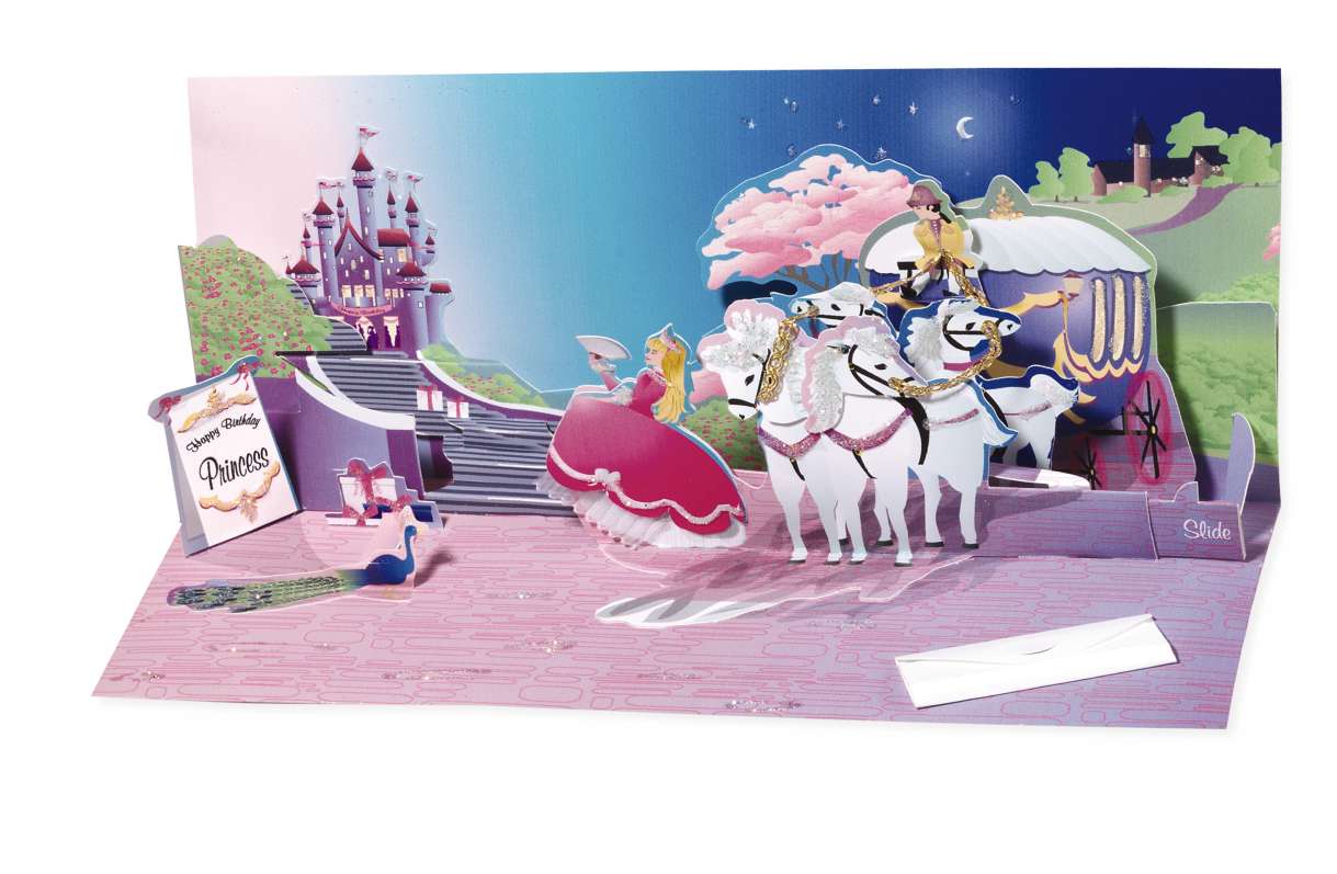 Princess Panoramic Pop-Up Card Birthday Card