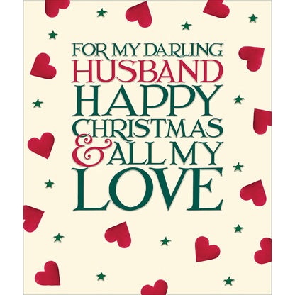 For My Darling Husband Emma Bridgewater Christmas Greeting Card