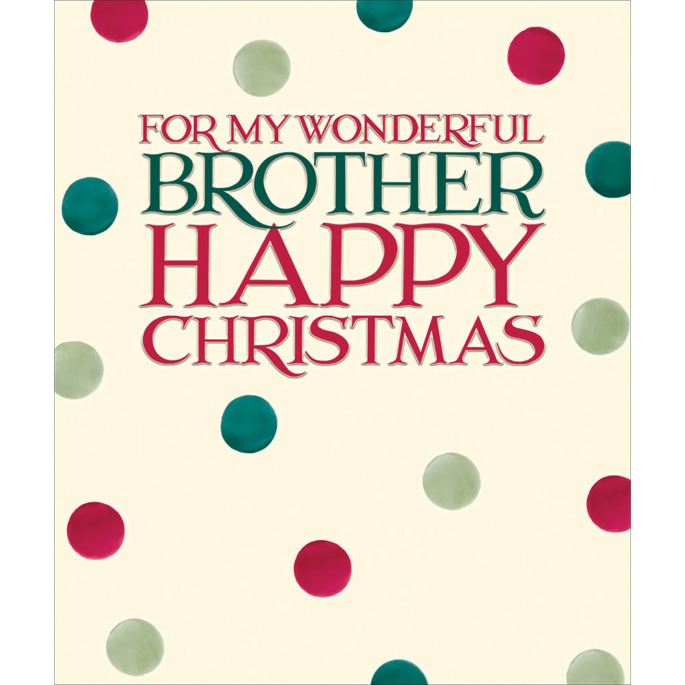 For My Wonderful Brother Emma Bridgewater Christmas Card