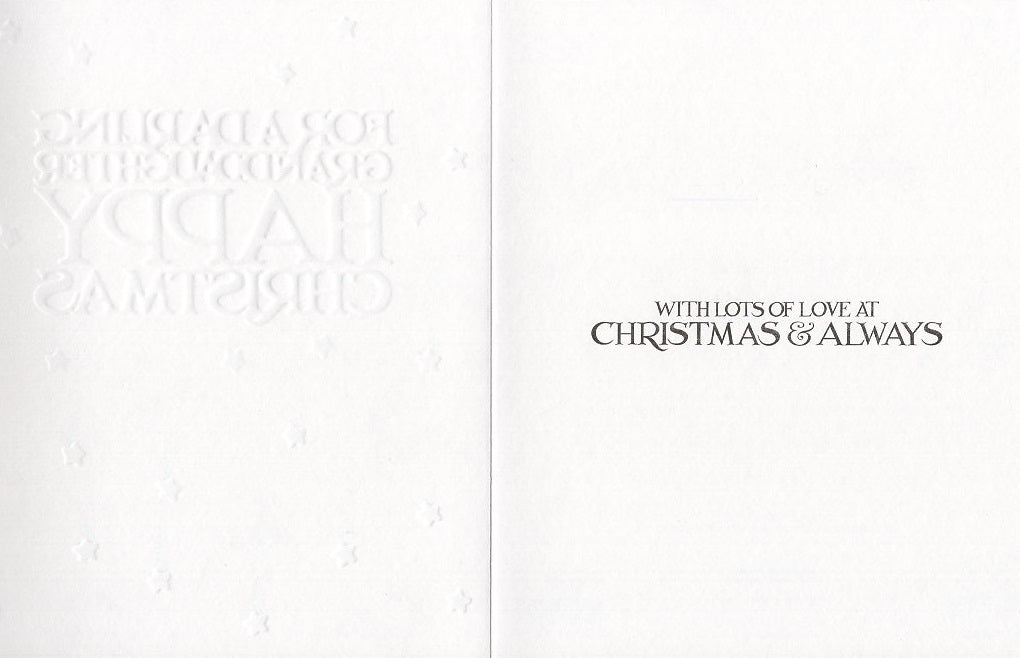 For A Darling Granddaughter Emma Bridgewater Christmas Greeting Card