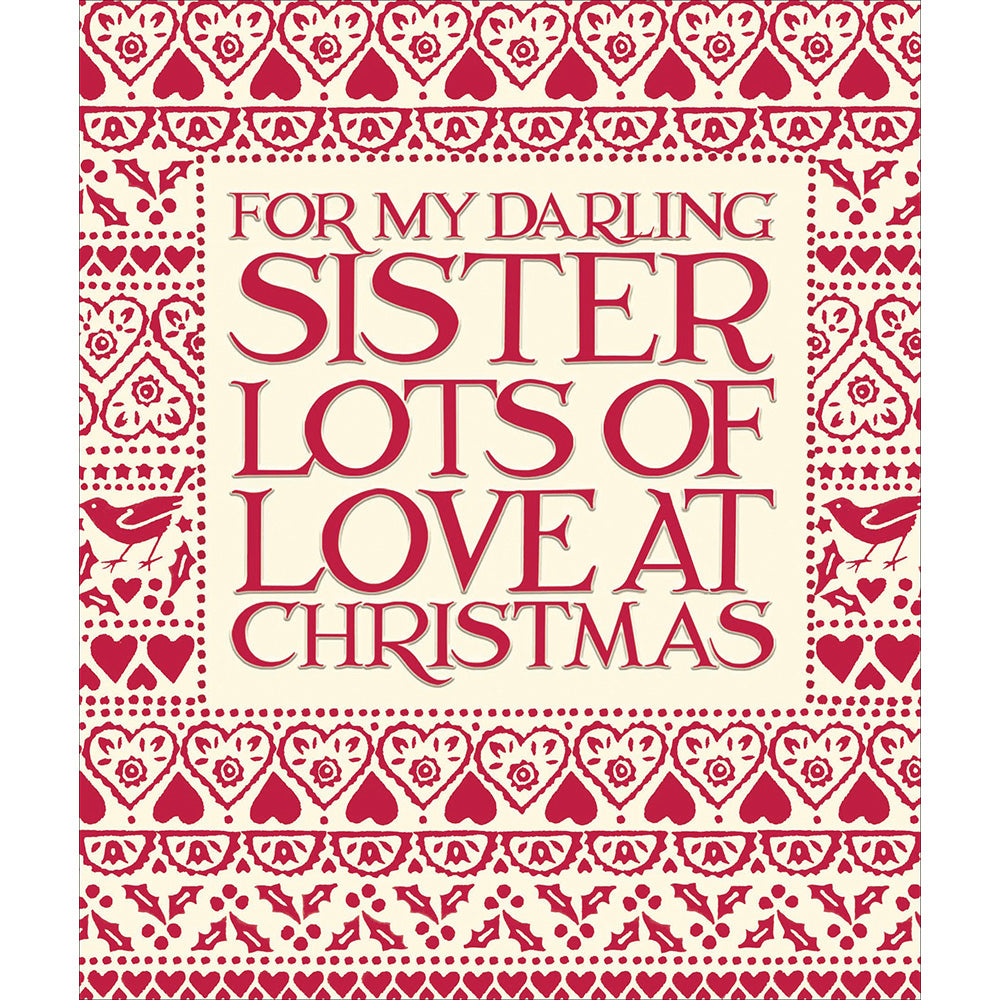 Darling Sister Emma Bridgewater Christmas Greeting Card