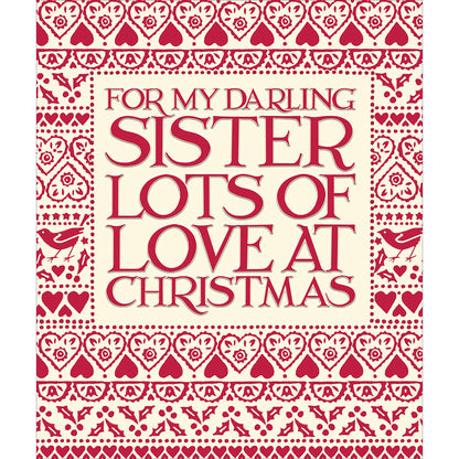 Darling Sister Emma Bridgewater Christmas Greeting Card