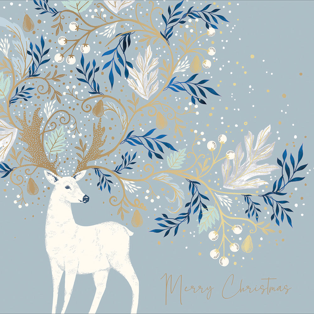 National Trust Festive Deer Foiled Christmas Card