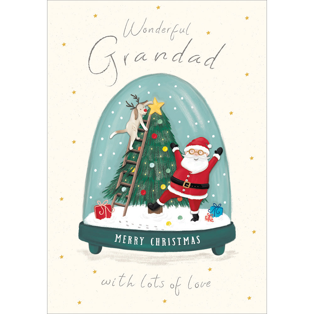 Wonderful Grandad Snowglobe Christmas Card