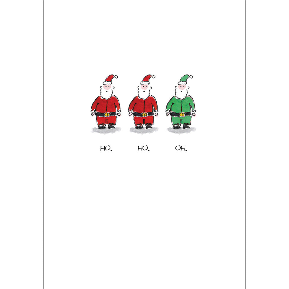 Funny Ross Odd Santa HO HO OH Christmas Card