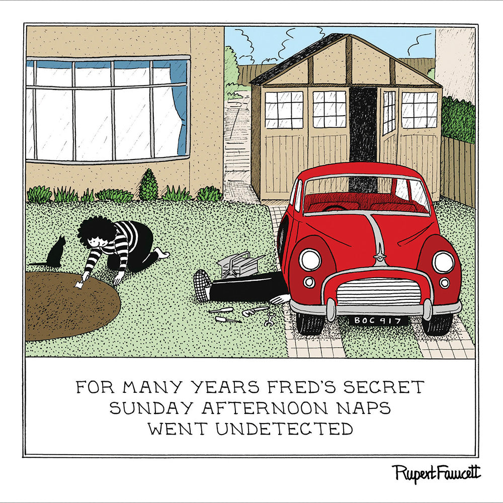 Secret Sunday Afternoon Naps Funny Fred Greeting Card