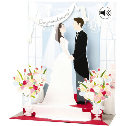 Congratulations Musical Pop-Up Wedding Day Greeting Card