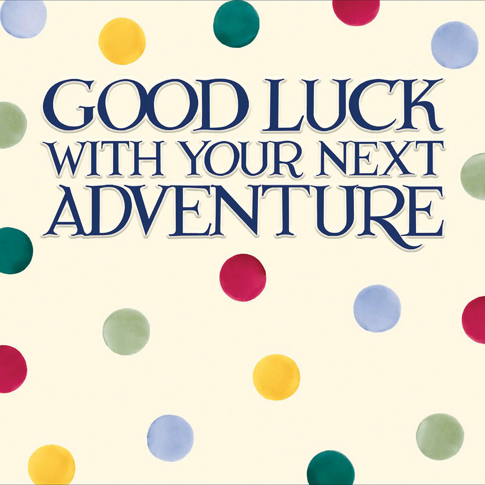 Good Luck Coloured dots Emma Bridgewater Good Luck Greeting Card