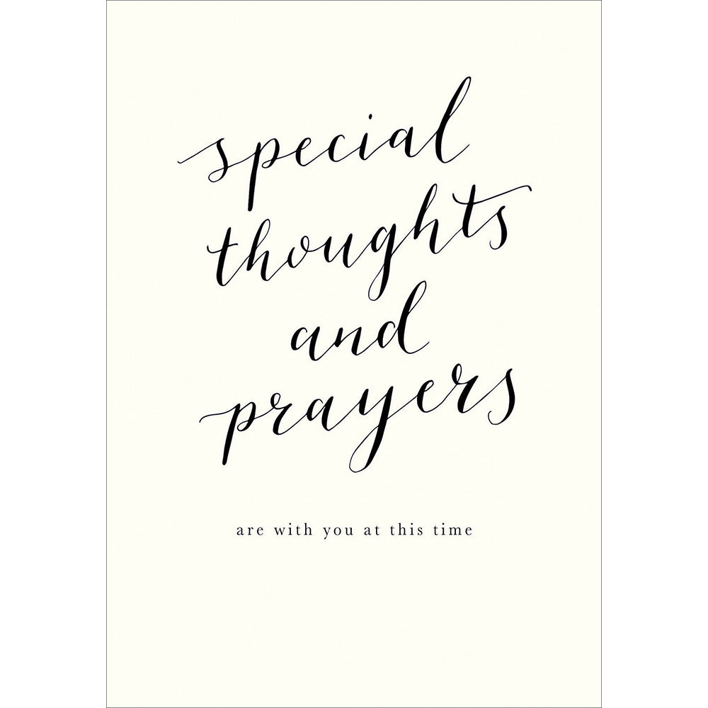 Special Thoughts And Prayers Sympathy Greeting Card