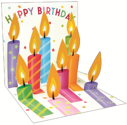 Happy Birthday Candles Pop-Up Card Birthday Card