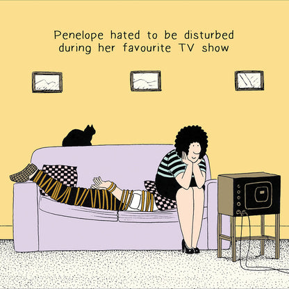 Funny Penelope & Friends Favourite TV Show Greeting Card