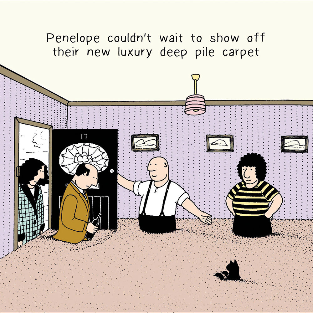 Funny Penelope & Friends Deep Pile Carpet Greeting Card