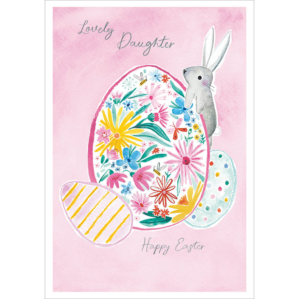 Lovely Daughter Easter Bunny Eggs Easter Card