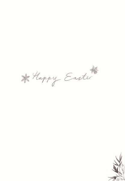Easter Blessings Floral Crucifix Easter Card