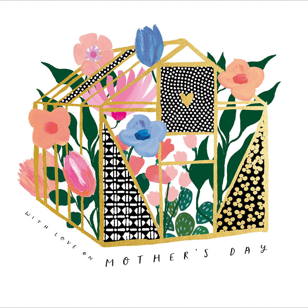 Floral Greenhouse Foiled Mother's Day Card