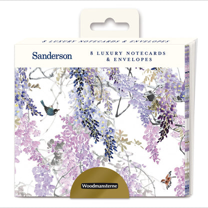 Pack Of 8 Blank Wisteria Falls Luxury Notecards Cards