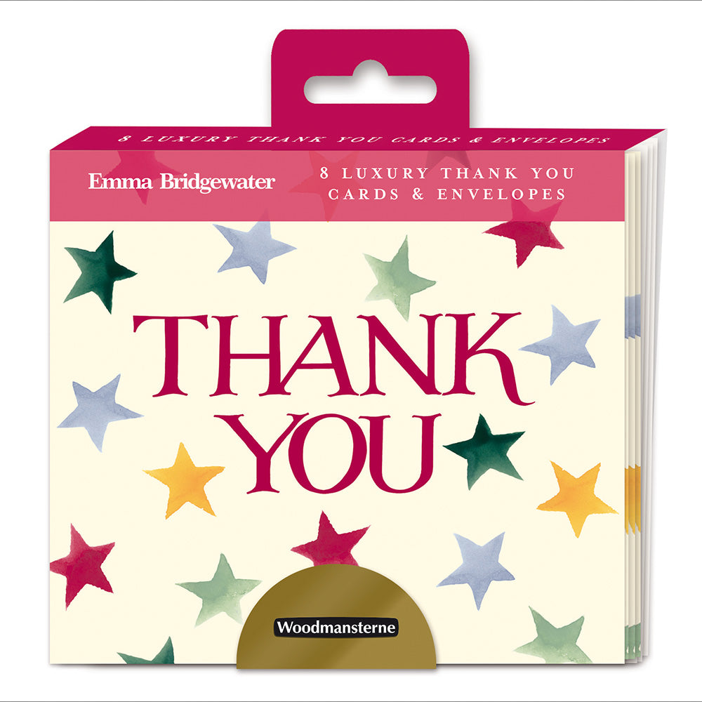 Pack Of 8 Thank You Cards Emma Bridgewater Stars