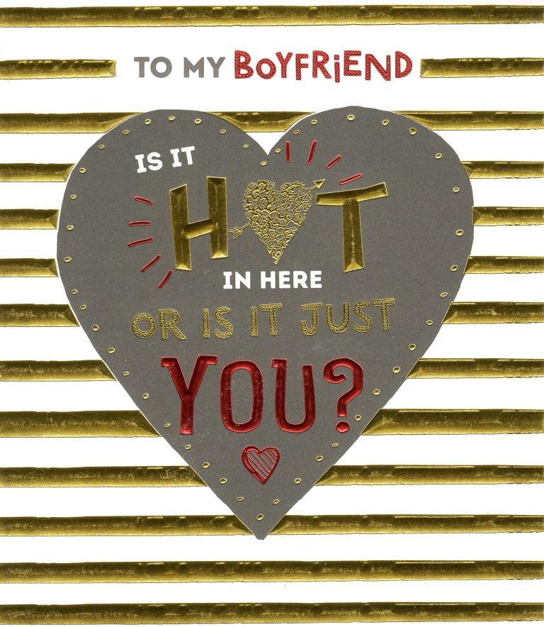 To My Hot Boyfriend Valentine's Day Card