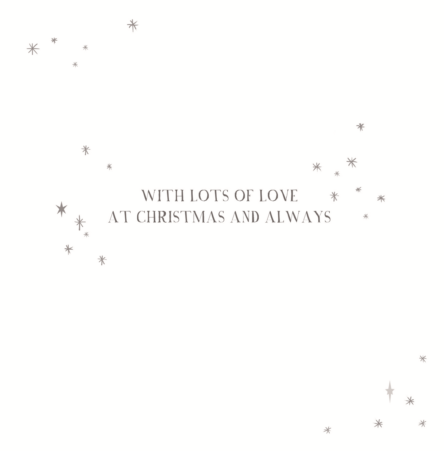 For The One I Love Gold Foiled Xmas Reindeer Christmas Card