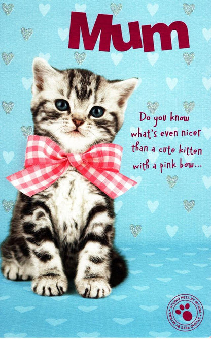 Cute Kitten Mum Happy Mother's Day Card