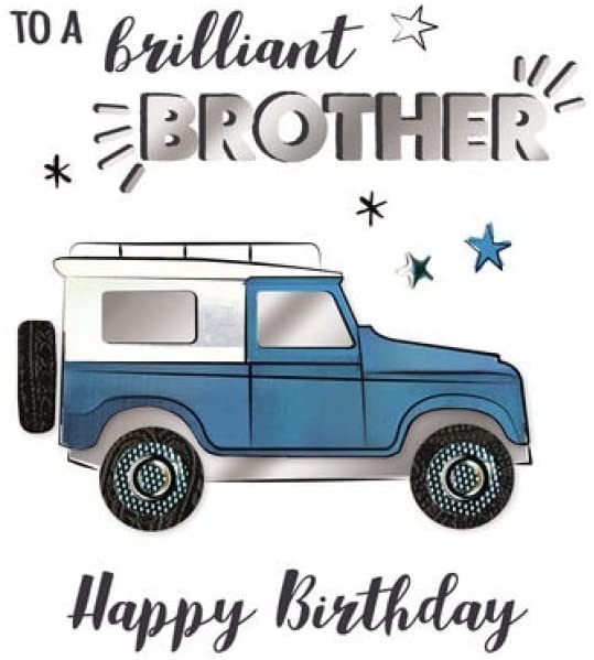 Wonderful Brother Birthday Greeting Card Hand-Finished
