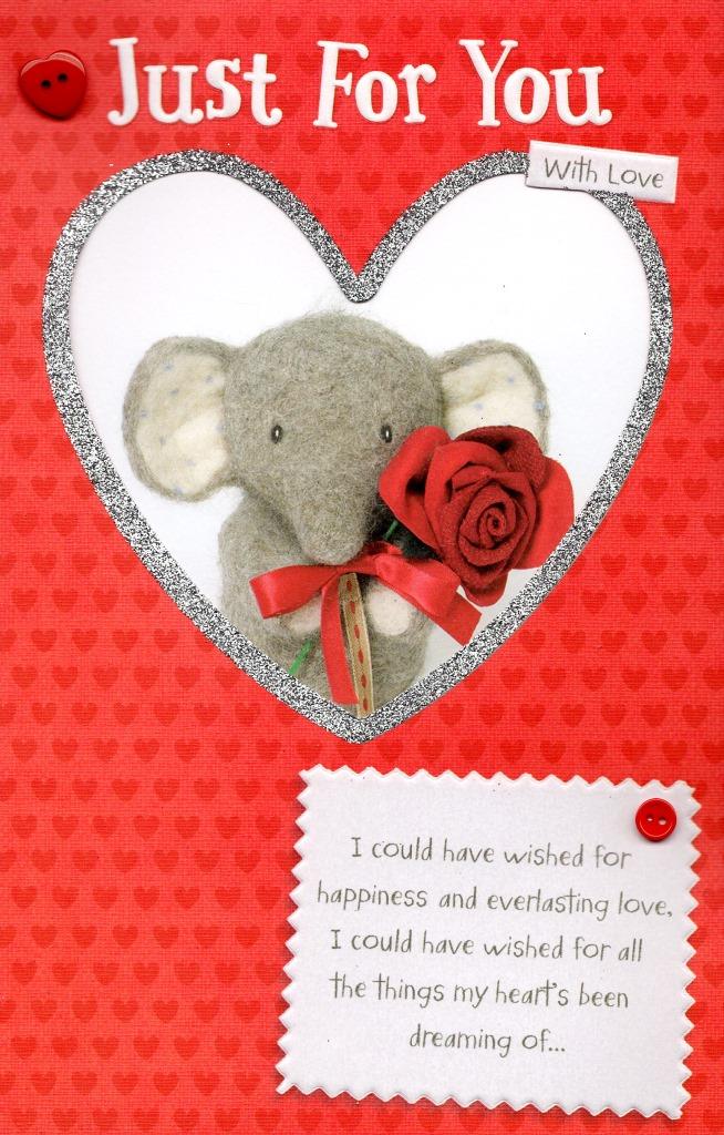 Elliot & Buttons Cute Elephant Valentine's Day Card