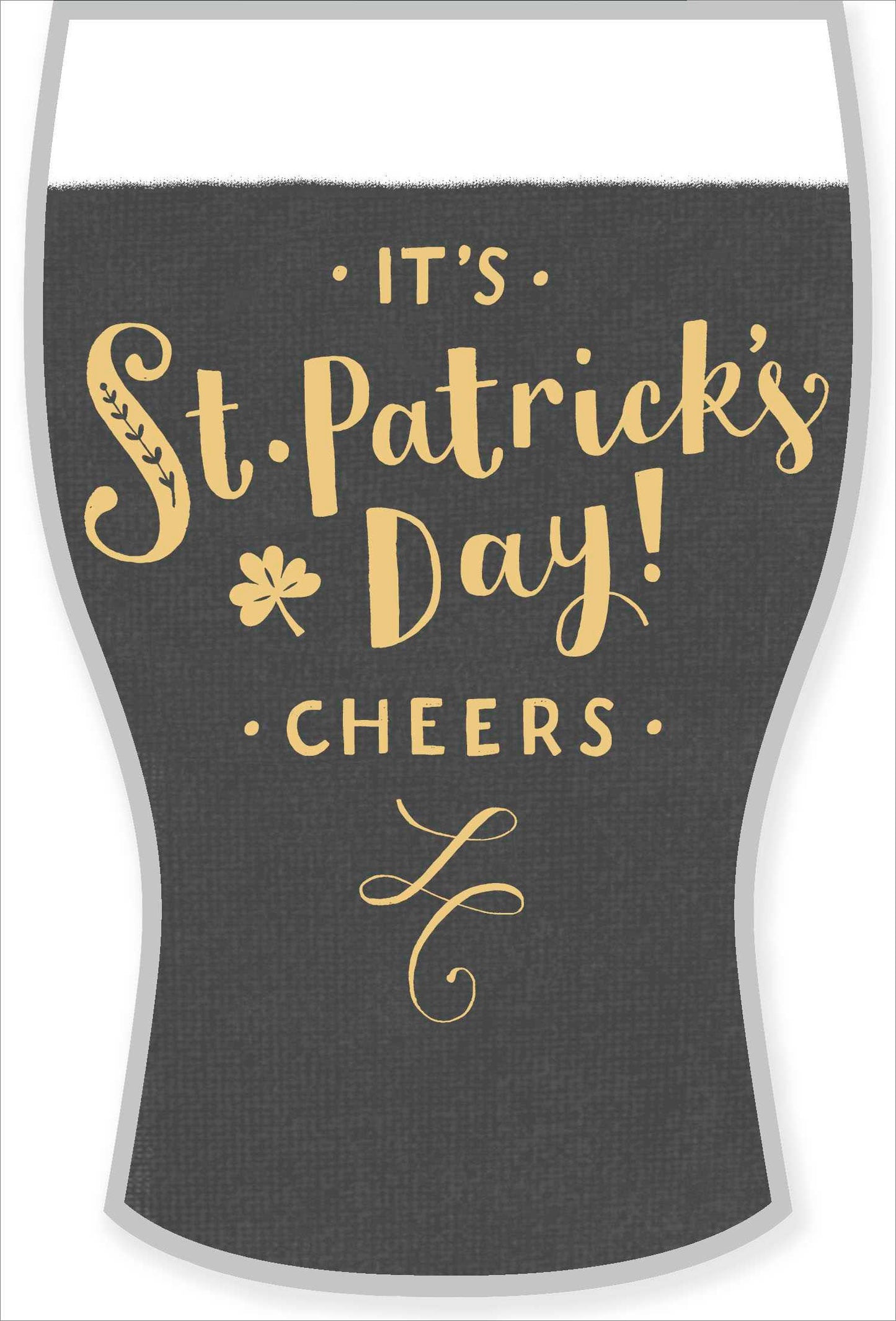 It's St Patrick's Day! Guinness Shaped Greeting Card