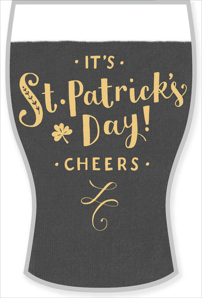 It's St Patrick's Day! Guinness Shaped Greeting Card