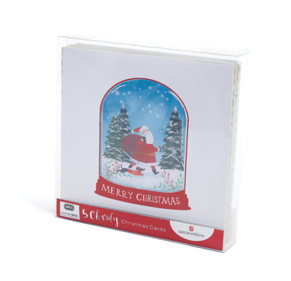 Box of 5 Snowglobe Style RSPCA Charity Christmas Cards