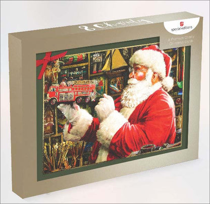 Box of 8 Santa's Toy Workshop Samaritans Charity Christmas Cards
