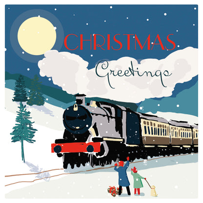 Pack of 8 Xmas Train British Heart Foundation Charity Christmas Cards